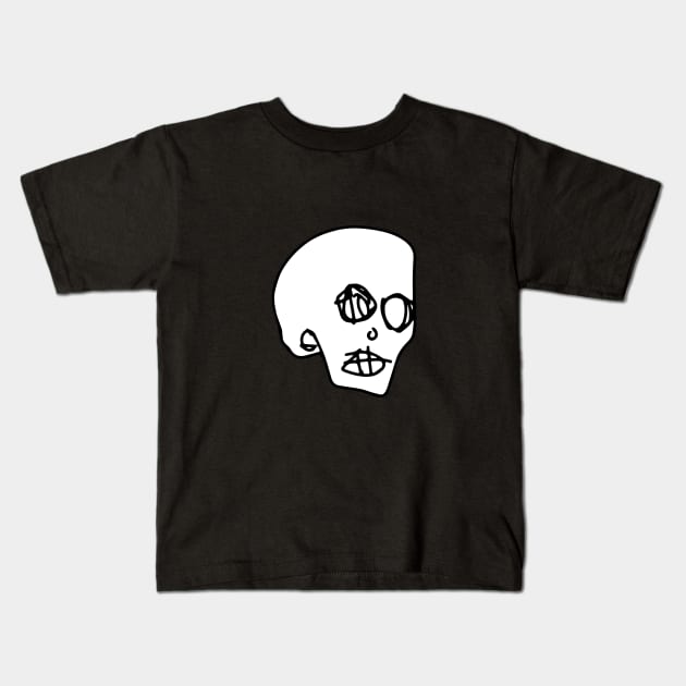 skull artistic Kids T-Shirt by madtyas